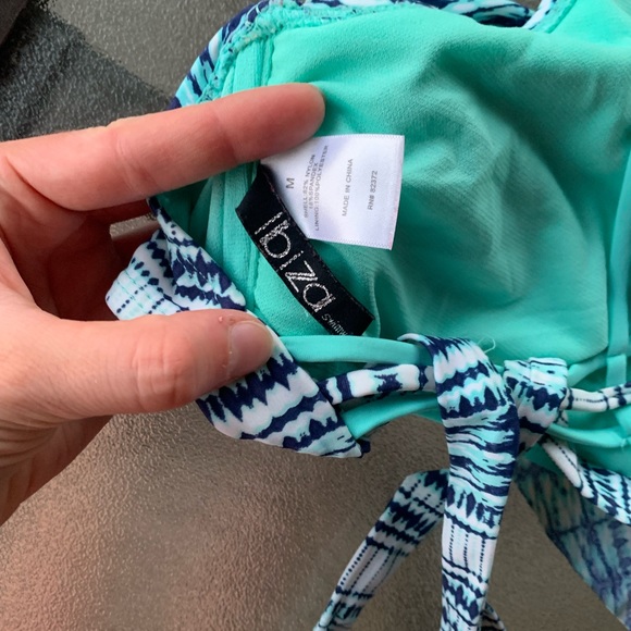 Cute blue ruffle swim top - Picture 3 of 3